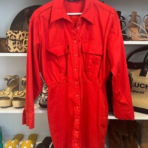 Zara Dress in Cherry Red